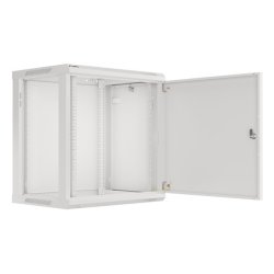 RACK CABINET 19" WALL-MOUNT 12U/600X450 (FLAT PACK) WITH METAL DOOR GREY LANBERG