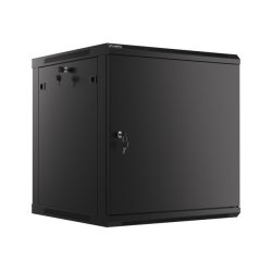 RACK CABINET 19" WALL-MOUNT 12U/600X600 (FLAT PACK) WITH METAL DOOR BLACK LANBERG