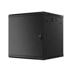 RACK CABINET 19" WALL-MOUNT 12U/600X600 (FLAT PACK) WITH METAL DOOR BLACK LANBERG