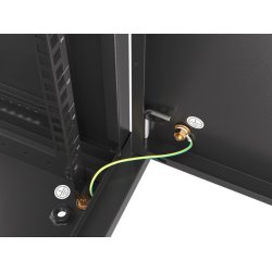 RACK CABINET 19" WALL-MOUNT 12U/600X600 (FLAT PACK) WITH METAL DOOR BLACK LANBERG