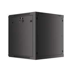 RACK CABINET 19" WALL-MOUNT 12U/600X600 (FLAT PACK) WITH METAL DOOR BLACK LANBERG