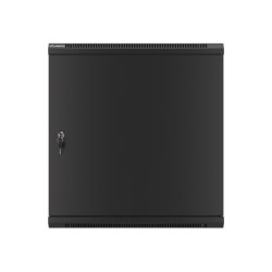 RACK CABINET 19" WALL-MOUNT 12U/600X600 (FLAT PACK) WITH METAL DOOR BLACK LANBERG
