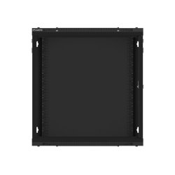 RACK CABINET 19" WALL-MOUNT 12U/600X600 (FLAT PACK) WITH METAL DOOR BLACK LANBERG