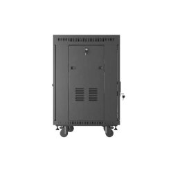 RACK CABINET 19" FREE-STANDING 15U/600X600 (FLAT PACK) WITH GLASS DOOR LCD BLACK LANBERG V2