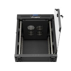 RACK CABINET 19" FREE-STANDING 15U/600X600 (FLAT PACK) WITH GLASS DOOR LCD BLACK LANBERG V2