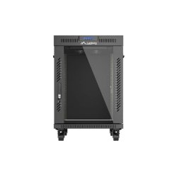 RACK CABINET 19" FREE-STANDING 15U/600X800 (FLAT PACK) WITH GLASS DOOR LCD BLACK LANBERG V2