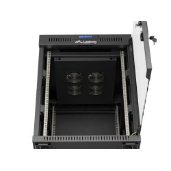 RACK CABINET 19" FREE-STANDING 15U/600X800 (FLAT PACK) WITH GLASS DOOR LCD BLACK LANBERG V2