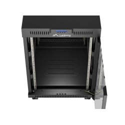 RACK CABINET 19" FREE-STANDING 15U/600X800 (FLAT PACK) WITH GLASS DOOR LCD BLACK LANBERG V2