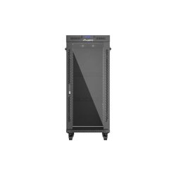 RACK CABINET 19" FREE-STANDING 27U/600X800 (FLAT PACK) WITH GLASS DOOR LCD BLACK LANBERG V2