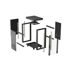 RACK CABINET 19" FREE-STANDING 27U/600X800 (FLAT PACK) WITH GLASS DOOR LCD BLACK LANBERG V2