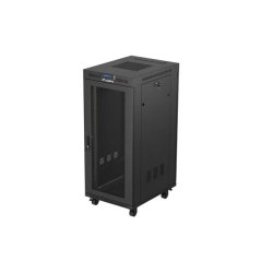 RACK CABINET 19" FREE-STANDING 27U/600X800 (FLAT PACK) WITH MESH DOOR LCD BLACK LANBERG V2