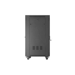 RACK CABINET 19" FREE-STANDING 27U/600X800 (FLAT PACK) WITH MESH DOOR LCD BLACK LANBERG V2
