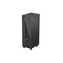 RACK CABINET 19" FREE-STANDING 37U/600X800 (FLAT PACK) WITH GLASS DOOR LCD BLACK LANBERG V2