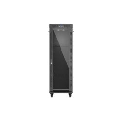 RACK CABINET 19" FREE-STANDING 37U/600X800 (FLAT PACK) WITH GLASS DOOR LCD BLACK LANBERG V2