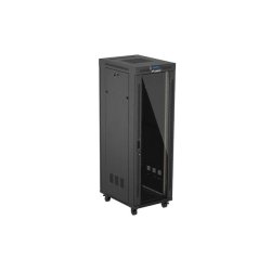 RACK CABINET 19" FREE-STANDING 37U/600X800 (FLAT PACK) WITH GLASS DOOR LCD BLACK LANBERG V2