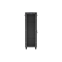 RACK CABINET 19" FREE-STANDING 37U/600X800 (FLAT PACK) WITH GLASS DOOR LCD BLACK LANBERG V2