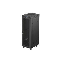 RACK CABINET 19" FREE-STANDING 37U/600X800 (FLAT PACK) WITH MESH DOOR LCD BLACK LANBERG V2