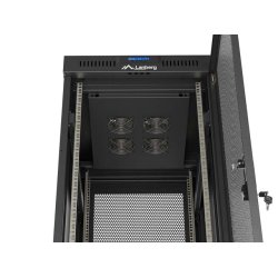 RACK CABINET 19" FREE-STANDING 37U/600X800 (FLAT PACK) WITH MESH DOOR LCD BLACK LANBERG V2