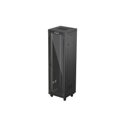 RACK CABINET 19" FREE-STANDING 42U/600X600 (FLAT PACK) WITH GLASS DOOR LCD BLACK LANBERG V2