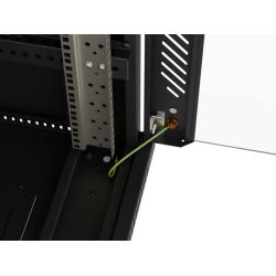 RACK CABINET 19" FREE-STANDING 42U/600X600 (FLAT PACK) WITH GLASS DOOR LCD BLACK LANBERG V2