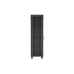 RACK CABINET 19" FREE-STANDING 42U/600X600 (FLAT PACK) WITH GLASS DOOR LCD BLACK LANBERG V2