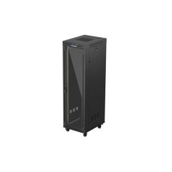 RACK CABINET 19" FREE-STANDING 42U/600X800 (FLAT PACK) WITH GLASS DOOR LCD BLACK LANBERG V2