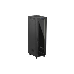 RACK CABINET 19" FREE-STANDING 42U/600X800 (FLAT PACK) WITH GLASS DOOR LCD BLACK LANBERG V2