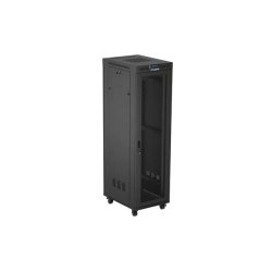 RACK CABINET 19" FREE-STANDING 42U/600X800 (FLAT PACK) WITH MESH DOOR LCD BLACK LANBERG V2