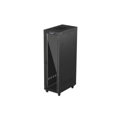 RACK CABINET 19" FREE-STANDING 42U/600X1000 (FLAT PACK) WITH GLASS DOOR LCD BLACK LANBERG V2