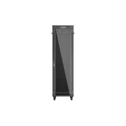 RACK CABINET 19" FREE-STANDING 42U/600X1000 (FLAT PACK) WITH GLASS DOOR LCD BLACK LANBERG V2
