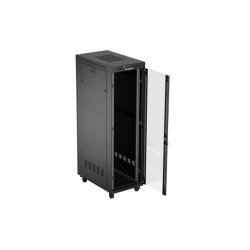 RACK CABINET 19" FREE-STANDING 42U/600X1000 (FLAT PACK) WITH GLASS DOOR LCD BLACK LANBERG V2