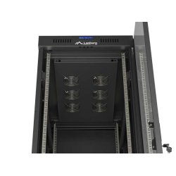 RACK CABINET 19" FREE-STANDING 42U/600X1000 (FLAT PACK) WITH GLASS DOOR LCD BLACK LANBERG V2