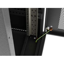 RACK CABINET 19" FREE-STANDING 42U/600X1000 (FLAT PACK) WITH GLASS DOOR LCD BLACK LANBERG V2