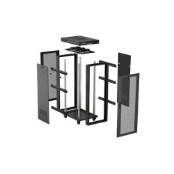 RACK CABINET 19" FREE-STANDING 42U/600X1000 (FLAT PACK) WITH GLASS DOOR LCD BLACK LANBERG V2