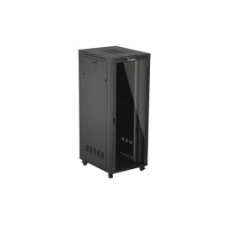 RACK CABINET 19" FREE-STANDING 42U/800X1000 (FLAT PACK) WITH GLASS DOOR LCD BLACK LANBERG V2