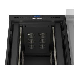 RACK CABINET 19" FREE-STANDING 42U/800X1000 (FLAT PACK) WITH GLASS DOOR LCD BLACK LANBERG V2