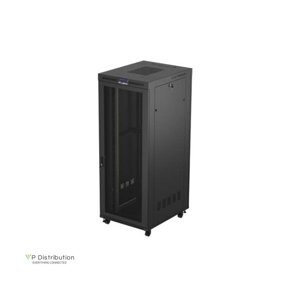 RACK CABINET 19" FREE-STANDING 42U/800X1000 (FLAT PACK) WITH MESH DOOR LCD BLACK LANBERG V2