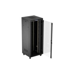 RACK CABINET 19" FREE-STANDING 42U/800X800 (FLAT PACK) WITH GLASS DOOR LCD BLACK LANBERG V2