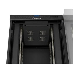 RACK CABINET 19" FREE-STANDING 42U/800X800 (FLAT PACK) WITH GLASS DOOR LCD BLACK LANBERG V2