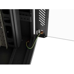 RACK CABINET 19" FREE-STANDING 42U/800X800 (FLAT PACK) WITH GLASS DOOR LCD BLACK LANBERG V2