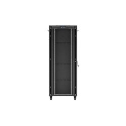 RACK CABINET 19" FREE-STANDING 42U/800X800 (FLAT PACK) WITH GLASS DOOR LCD BLACK LANBERG V2