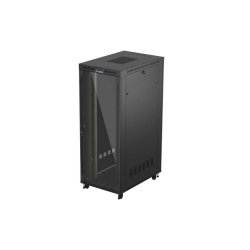RACK CABINET 19" FREE-STANDING 42U/800X1200 (FLAT PACK) WITH GLASS DOOR LCD BLACK LANBERG V2
