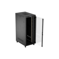 RACK CABINET 19" FREE-STANDING 42U/800X1200 (FLAT PACK) WITH GLASS DOOR LCD BLACK LANBERG V2