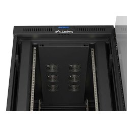 RACK CABINET 19" FREE-STANDING 42U/800X1200 (FLAT PACK) WITH GLASS DOOR LCD BLACK LANBERG V2