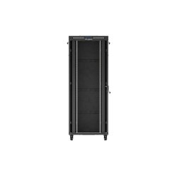 RACK CABINET 19" FREE-STANDING 42U/800X1200 (FLAT PACK) WITH GLASS DOOR LCD BLACK LANBERG V2
