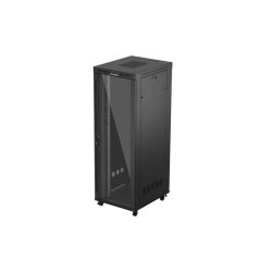 RACK CABINET 19" FREE-STANDING 47U/800X1000 (FLAT PACK) WITH GLASS DOOR LCD BLACK LANBERG V2