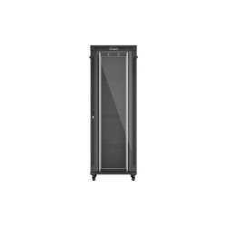 RACK CABINET 19" FREE-STANDING 47U/800X1000 (FLAT PACK) WITH GLASS DOOR LCD BLACK LANBERG V2