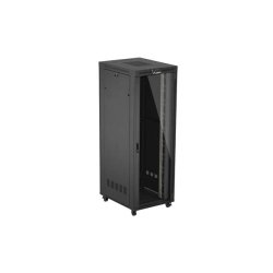RACK CABINET 19" FREE-STANDING 47U/800X1000 (FLAT PACK) WITH GLASS DOOR LCD BLACK LANBERG V2