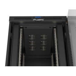 RACK CABINET 19" FREE-STANDING 47U/800X1000 (FLAT PACK) WITH GLASS DOOR LCD BLACK LANBERG V2