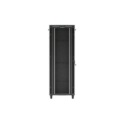 RACK CABINET 19" FREE-STANDING 47U/800X1000 (FLAT PACK) WITH GLASS DOOR LCD BLACK LANBERG V2